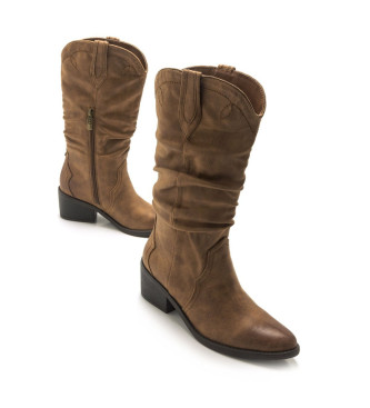 Mustang Tanubis brown boots -Height heel 6cm