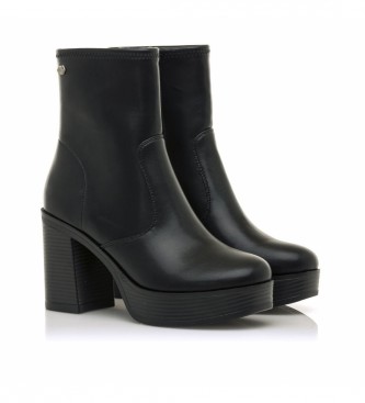 Mustang Ankle boots New 67 black - Height heel 9.5cm