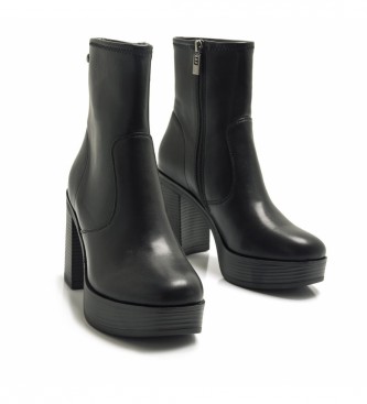 Mustang Ankle boots New 67 black - Height heel 9.5cm