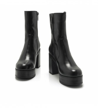 Mustang Sixties ankle boots black -Heel height 8cm