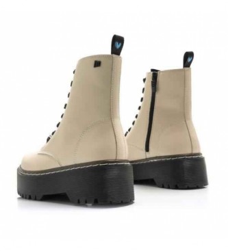 Mustang Storm High beige ankle boots