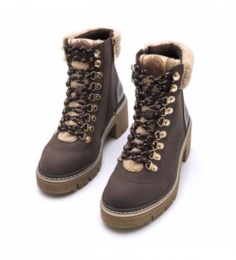 Mustang Botrines Doris High marrn - Altura tacn 7cm -