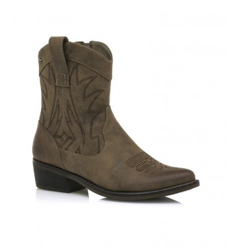 Mustang Nubis taupe boots -Heel height: 4cm