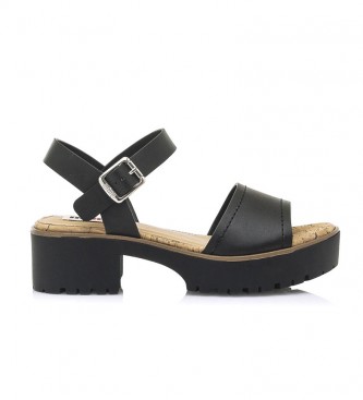 Mustang Black Plex sandals -Platform heel height: 6 cm