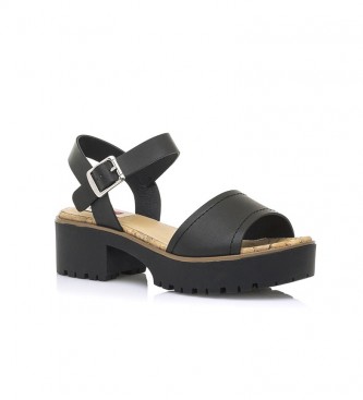 Mustang Black Plex sandals -Platform heel height: 6 cm