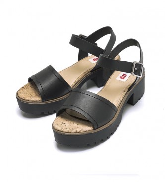 Mustang Black Plex sandals -Platform heel height: 6 cm