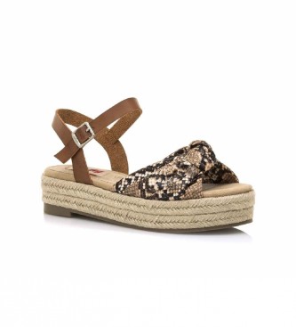 Mustang Synna animal print beige sandals
