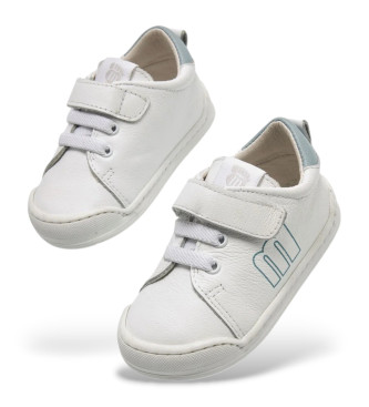 Mustang Kids Baby White Leather Sneakers