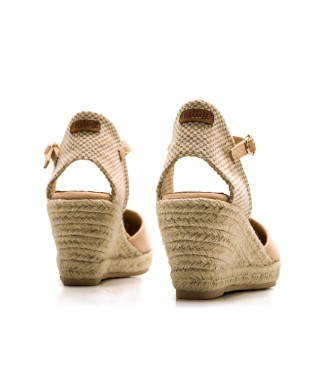 MTNG Beige Austen Wedge Sandaler