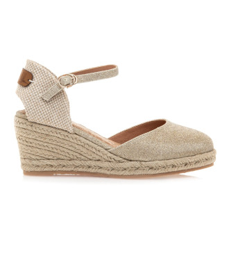 MTNG Gold Austen Wedge Sandals