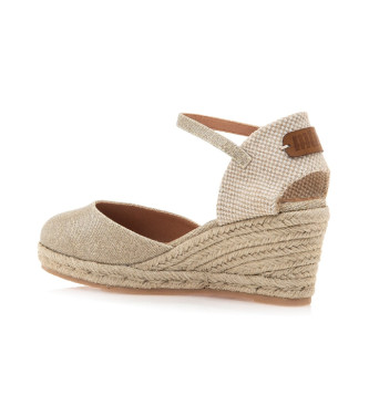 MTNG Gold Austen Wedge Sandals