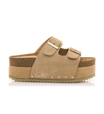 MTNG Everly beige leather sandals