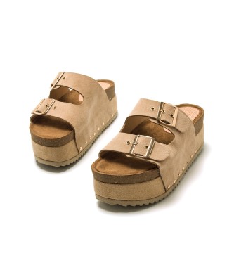 MTNG Sandalias de piel Everly beige