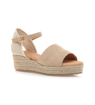 MTNG Beige wedge sandals