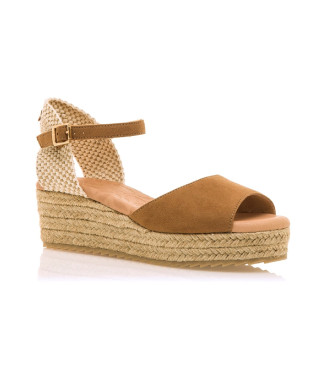 MTNG Brown wedge sandals