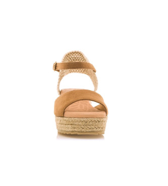 MTNG Brown wedge sandals