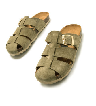 Mustang Liliane Leather Sandals green