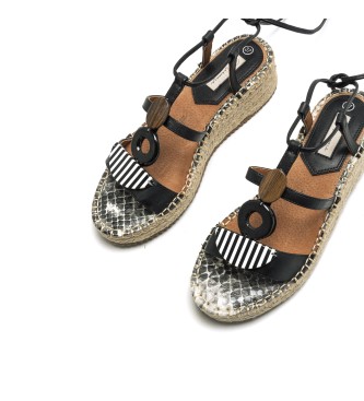 Mariamare Aidy black sandals -height cua: 4cm