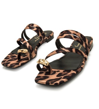 Mustang Leather sandals Necane Brown