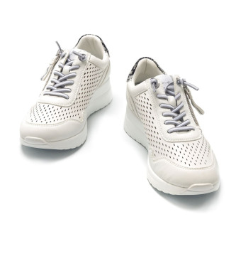 Mustang Sneakers in lana bianca -Altezza zeppa 4,5cm-