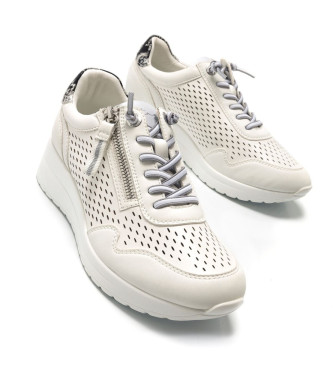 Mustang Trainers Wool white -Height wedge 4,5cm