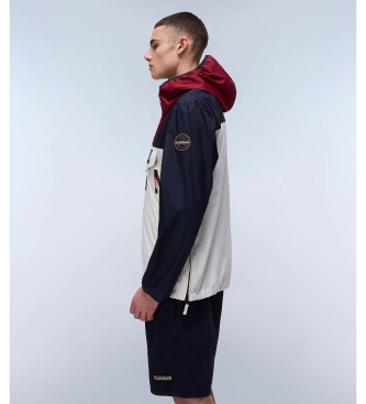 Napapijri Giacca Rainforest Ripstop Anorak blu navy/bianco