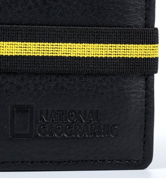 National Geographic Jupiter Leather Wallet Black -2x10.5x8cm
