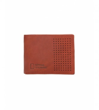National Geographic Portefeuille en cuir Crater rouge -2x10,5x8cm-