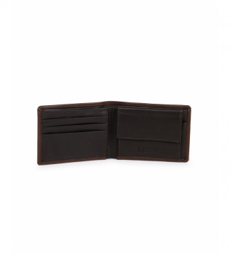 National Geographic Fire brown leather wallet -2x11x9cm
