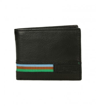 National Geographic Leather wallet London black-1,5x11x9cm-
