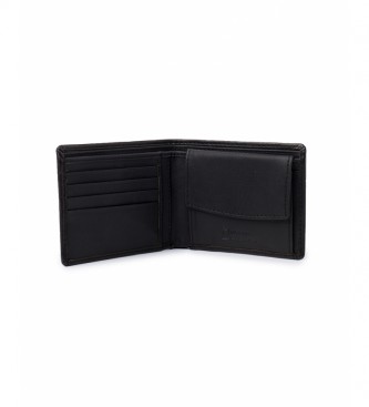 National Geographic Leather wallet Rain black -2x10,5x8cm