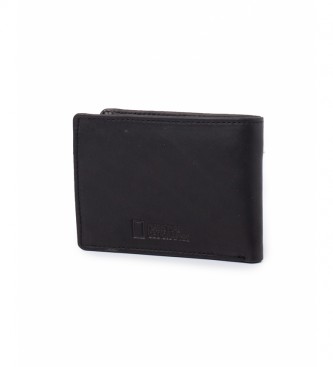 National Geographic Leather wallet Rain black -2x11x9cm
