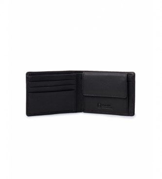 National Geographic Leather wallet Rain black -2x11x9cm