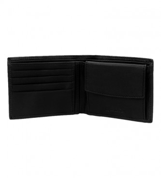 National Geographic Leather wallet Day&Night; black -2x11x9 cm