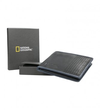 National Geographic Comet leather wallet black -2x11x9cm-