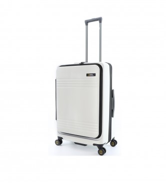 National Geographic Medium White Lodge Suitcase -42X27X67,8cm