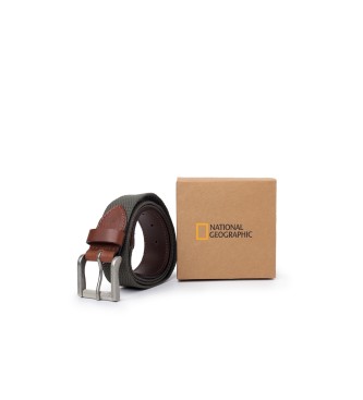 National Geographic Green leather belt