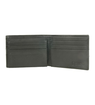 National Geographic Leather wallet Sunset Black -2X10,5X8Cm