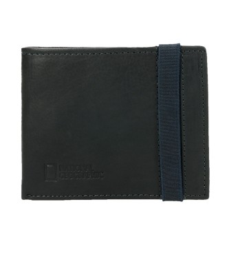 National Geographic Leather wallet Rock navy -2X11X9Cm