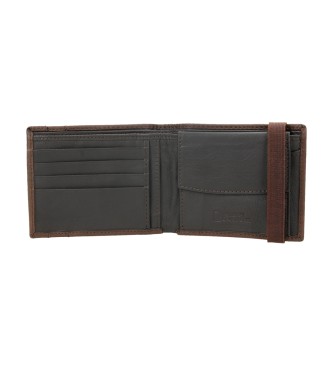 National Geographic Leather wallet Rock brown -2X11X9Cm
