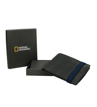 National Geographic Leather wallet Rock blue -2X10,5X8Cm