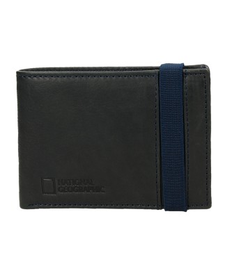 National Geographic Leather wallet Rock blue -2X10,5X8Cm