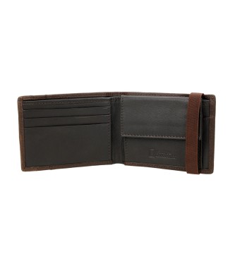 National Geographic Leather wallet Rock brown -2X10,5X8Cm