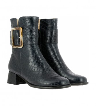 Neosens Ankle Boots S3044 Alligator Black -Heel height: 5.2cm
