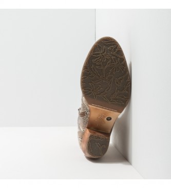Neosens Bottes en cuir S3096P Fantasy Boa / Munson beige - hauteur du talon : 5,5cm