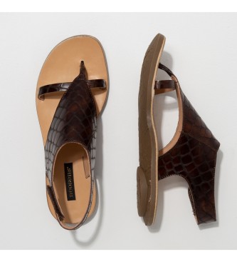 Neosens Sandales en cuir Fantasy Alligator Wax Brown Daphni brun