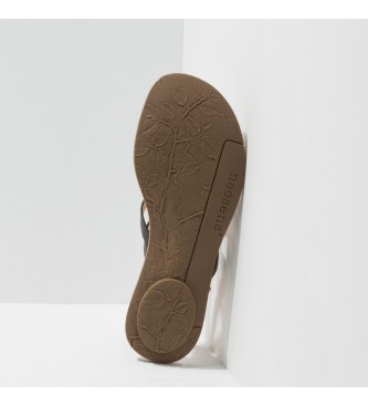 Neosens Restored Skin leather sandals Ebony Daphni black