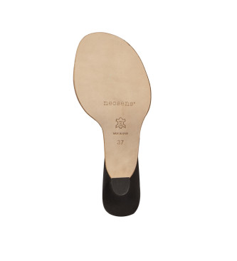 Neosens Leather Sandals S3164 Glera black -Heel Height 6cm
