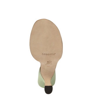 Neosens Sapatos de couro S3164 verde -Altura do salto 6cm