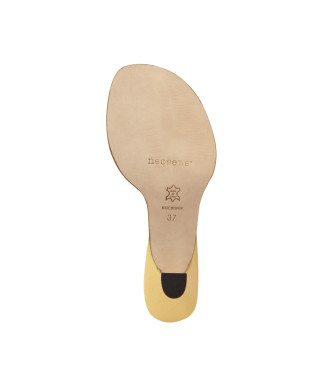 Neosens Zapatos de piel S3164 amarillo -Altura tacn 6cm-